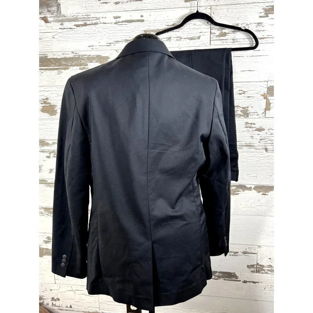 ALFANI Classic Fit Stretch Suit 2pc Black Size 33W/30L EUC